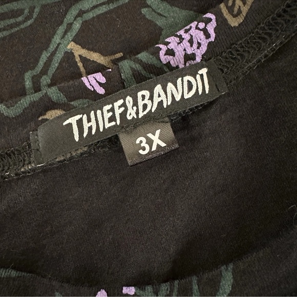 Thief & Bandit handmade hand-printed in Canada top Dusk Nightcrawlers 3x - Picture 5 of 7